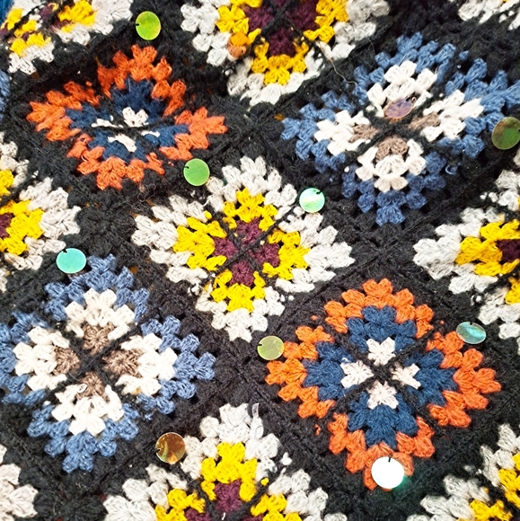 🔥NWOT! UNICORN! RARE! Granny Squares Party Cardi Duster Full Length Cardigan! - Picture 15 of 16